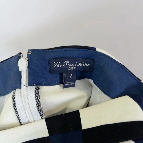 J.crew Navy Geometric  Pencil Skirt - Picture 8 of 13